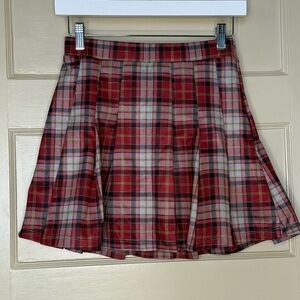 HALARA Red Plaid Skater Skort